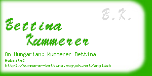 bettina kummerer business card